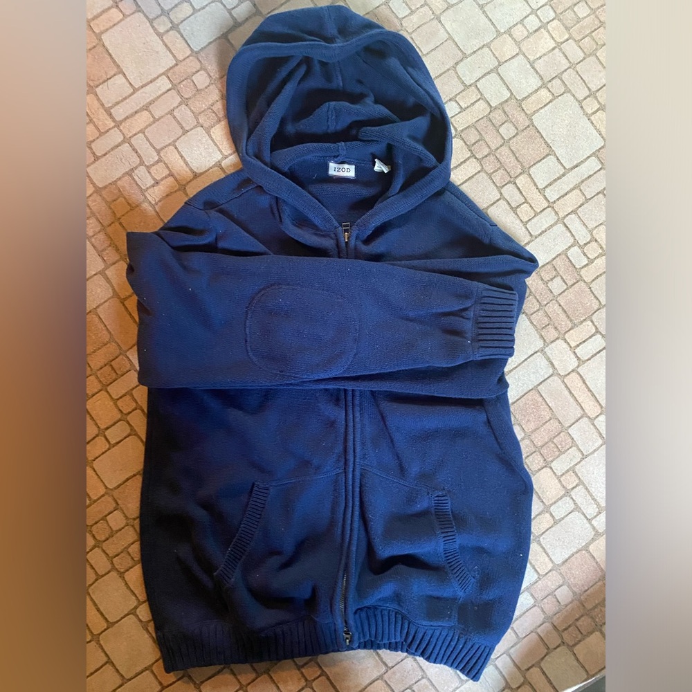 100 percent cotton zip up hooded sweater great condition
